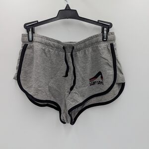 Surf Style Women's Gray Short Shorts Medium Drawstring Elastic Waist Adjustable